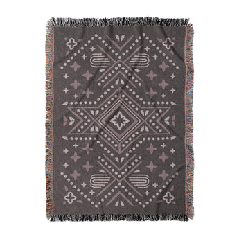 Durand Burgandy Woven Throw Blanket