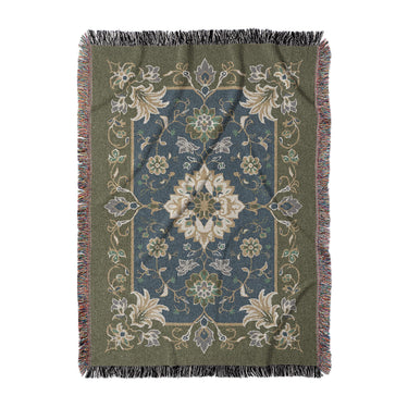 Miriam Navy & Olive Green in Large (80" x 60") Size