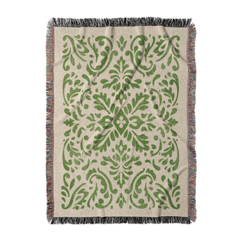 Floranna Ivory & Green in Large (80" x 60") Size