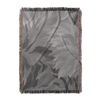 Dianthus Greyscale Woven Throw Blanket