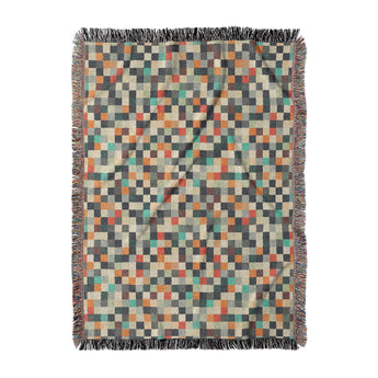 Pixel Mosaic Multicolor Earthtone in Large (80" x 60") Size