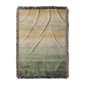 Ruidoso Green & Yellow Woven Throw Blanket