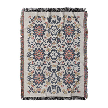 Georgiana Navy & Red in Large (80" x 60") Size