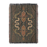 Ophidian Snakes Green & Orange in Large (80" x 60") Size