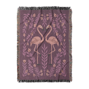 Flamingo Friends Purple in Large (80" x 60") Size