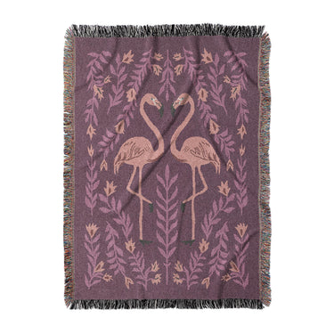 Flamingo Friends Purple in Large (80" x 60") Size