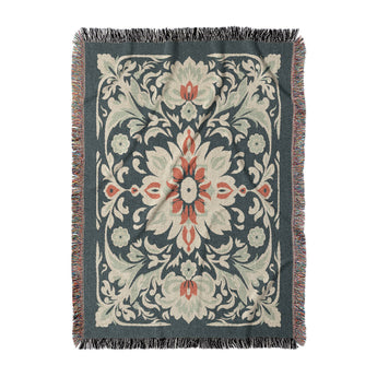 Eugina Seafoam & Navy in Large (80" x 60") Size