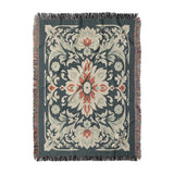 Eugina Seafoam & Navy in Large (80" x 60") Size