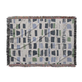 Milo Blue & Green Woven Throw Blanket