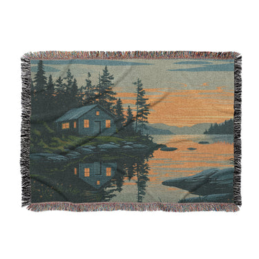 Adirondack Lakeside Cabin in Large (80" x 60") Size
