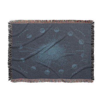 Equinox Navy & Dusty Blue in Large (80" x 60") Size