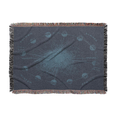 Equinox Navy & Dusty Blue in Large (80" x 60") Size