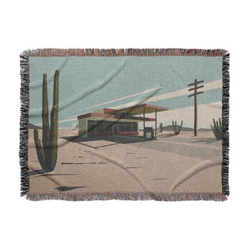 Desert Fill Station Woven Throw Blanket