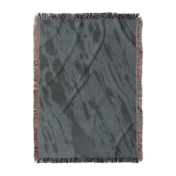 Hurley Splatter Dye Blue Woven Throw Blanket