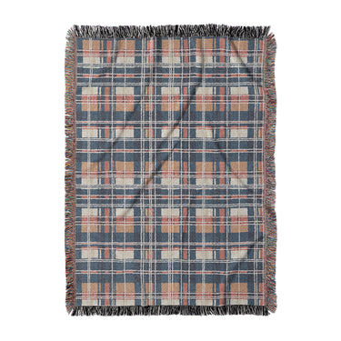 MacPherson Plaid Navy & Gold in Large (80" x 60") Size