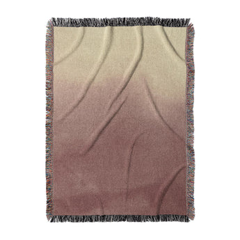 Kieran Watercolor Peach Ombre Woven Throw Blanket