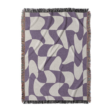 Twyla Checkered Periwinkle in Large (80" x 60") Size