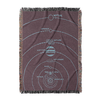 Solar System Burgandy & Powder Blue in Large (80" x 60") Size