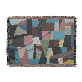 Baxter Blue Multicolor Woven Throw Blanket
