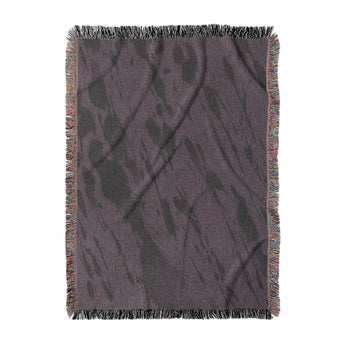 Hurley Splatter Dye Purple Woven Throw Blanket