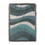 Sinuous Teal Monochrome in Large (80" x 60") Size