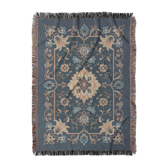 Miriam Navy & Gold in Large (80" x 60") Size