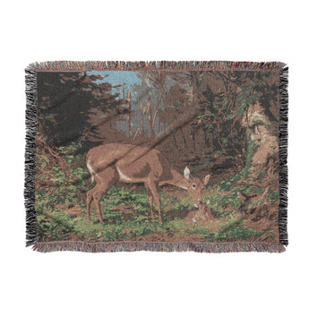 Deer and Fawn by Alfred Fitzwilliam in Large (80" x 60") Size