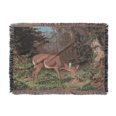 Deer and Fawn by Alfred Fitzwilliam in Large (80" x 60") Size