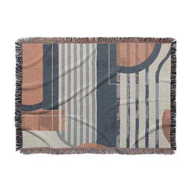 Gordian Navy & Orange in Large (80" x 60") Size