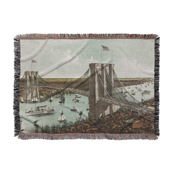 Brooklyn Bridge Woven Throw Blanket