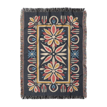Jasmina Navy Multicolor in Large (80" x 60") Size