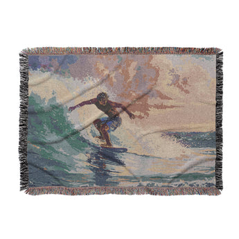 Dreamwave Surfer Woven Throw Blanket