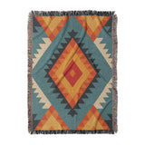 Zareen Blue & Orange in Large (80" x 60") Size