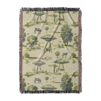 UFO Cow Abduction Toile in Large (80" x 60") Size