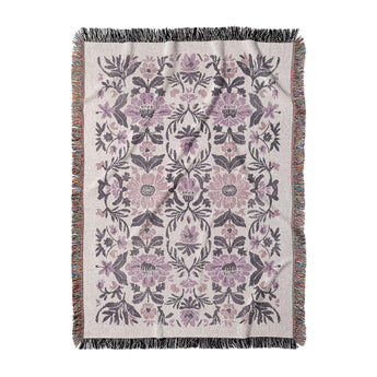 Corriana Pink & Purple Woven Throw Blanket
