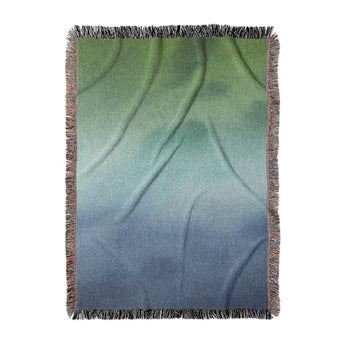 Micah Watercolor Blue & Green in Large (80" x 60") Size