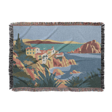 Mediterranean Cliffside Village in Large (80" x 60") Size