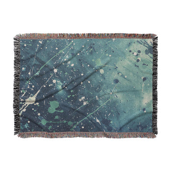 Sylvie Seafoam & Teal Woven Throw Blanket