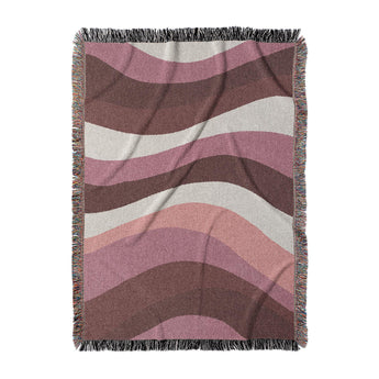 Sinuous Maroon Monochrome in Large (80" x 60") Size