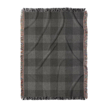 Buffalo Plaid Charcoal Black in Large (80" x 60") Size
