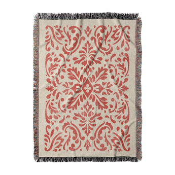 Floranna Ivory & Red in Large (80" x 60") Size