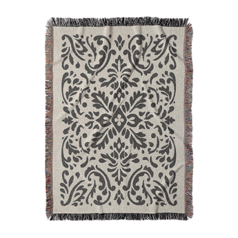Floranna Ivory & Black in Large (80" x 60") Size