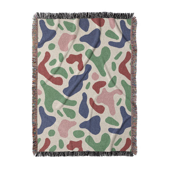 Cosimo Blue Green Red Woven Throw Blanket