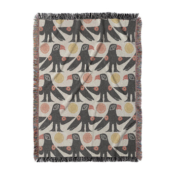 Tribal Birds Ivory in Large (80" x 60") Size