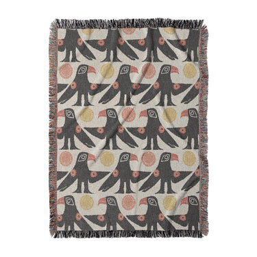 Tribal Birds Ivory in Large (80" x 60") Size