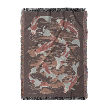 Koi Pond Brown in Large (80" x 60") Size