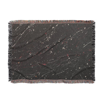 Edgar Red & Vintage Black Woven Throw Blanket