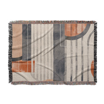 Gordian Navy & Orange in Large (80" x 60") Size