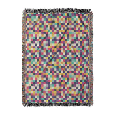 Pixel Mosaic Multicolor Midtone in Large (80" x 60") Size