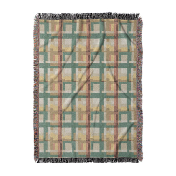 Madras Plaid Taupe Green in Large (80" x 60") Size